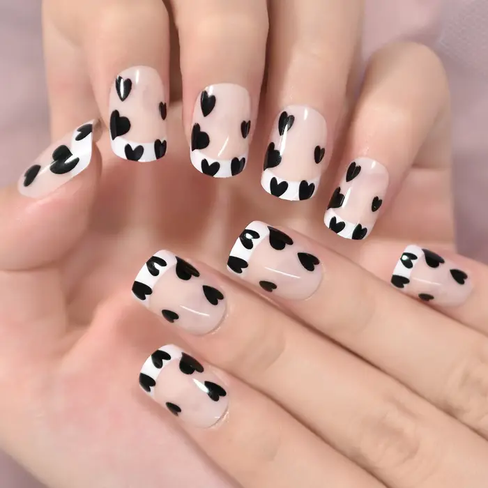 Faux ongles français courts d'été