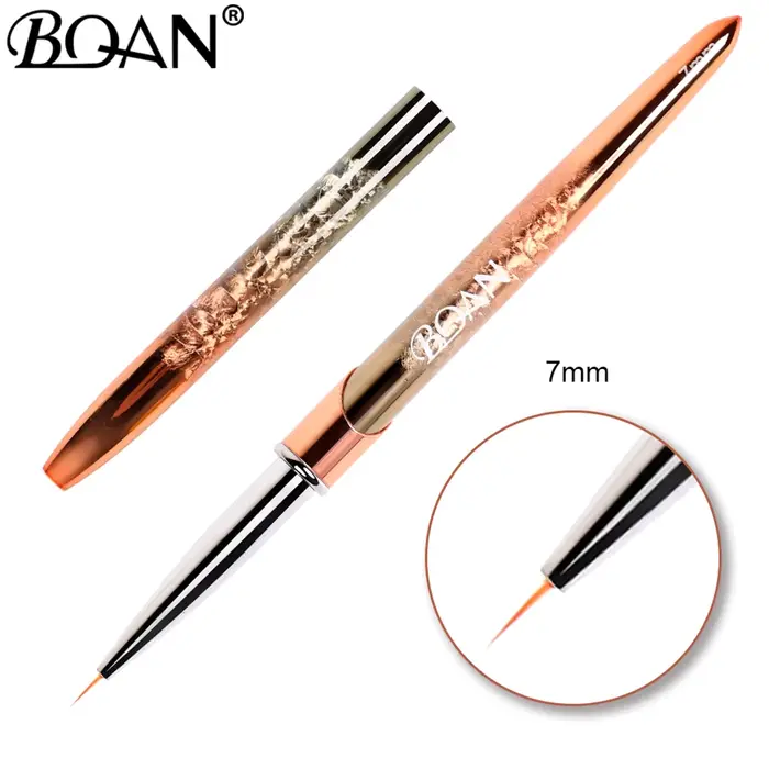 BQAN NOUVEAU Pinceau à ongles or rose, pinceau à ongles dégradé diamant, pinceaux de traçage pour on