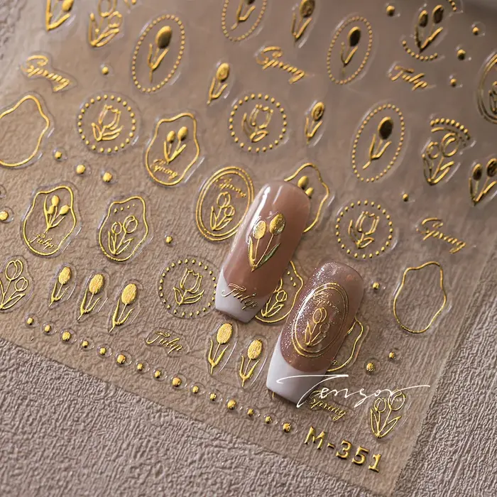 Autocollants 5D japonais en relief pour Nail Art