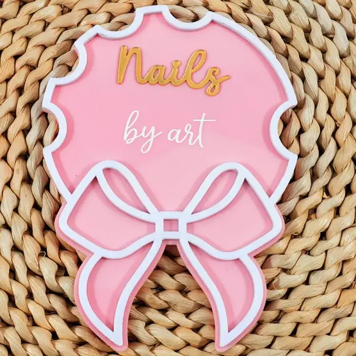 Arc pour technicien d'ongles, Salon de beauté, publicité, accessoire de Nailfie portatif, Signnail d'affaires, cadeau d'artiste, médias sociaux, accessoire pour ongles