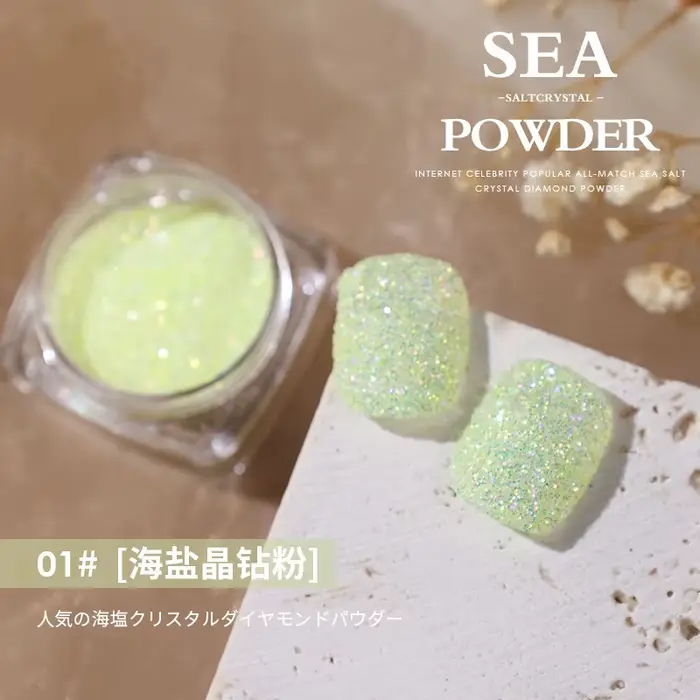Poudre à paillettes pour ongles, brillant, irisé, argent, noir, sucre, couleur blanche, vernis Gel U