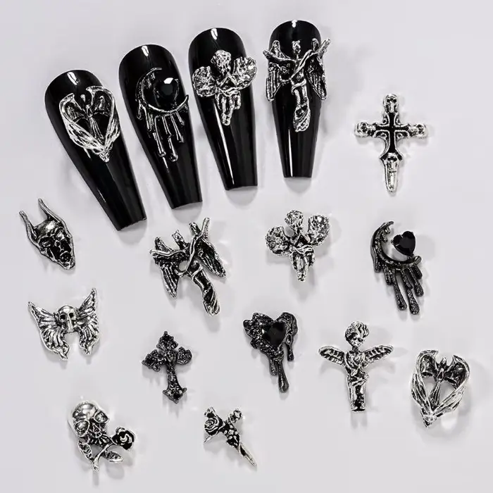 Breloques pour nail art vintage inspirées du style Y2K