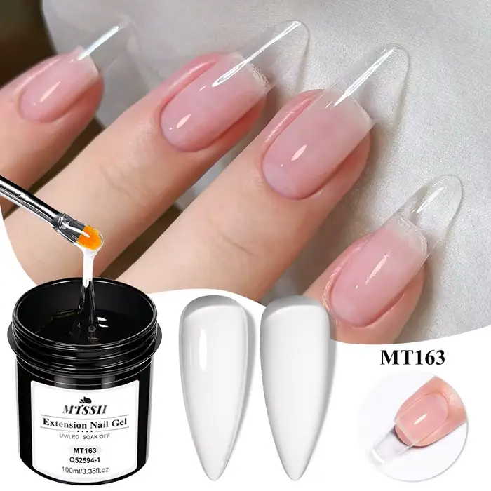 Vernis d'extension d'ongles rose Semi-Permanent UV/LED de grande capacité de 100ml, adapté au Design