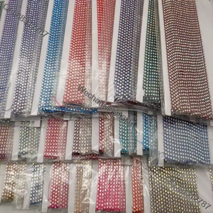 Prix de gros SS6 Strass garnitures bande AB cristal 10Yards Strass