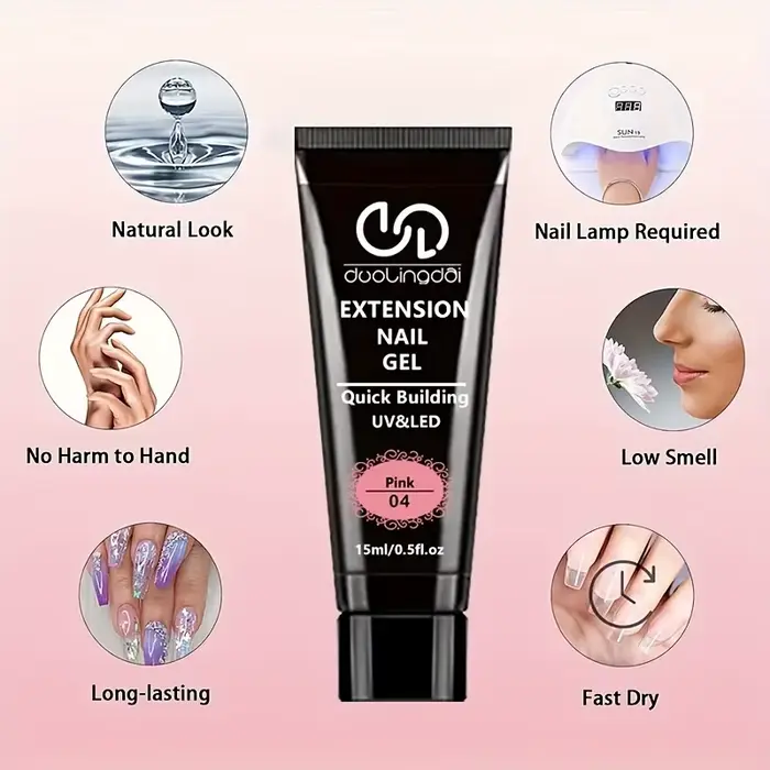 Kit de gel pour extension d'ongles Poly