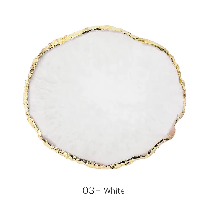 Palette à ongles ronde en résine Onyx, présentoir pour Nail Art, plateau de vernis Gel, plateau de p