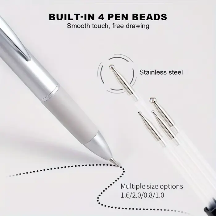 Stylo à points pour nail art, outils de nail art en forme de stylo à bille, pointe pour nail art, peinture à points, kit de manucure pour le dessin à points, salon à domicile
