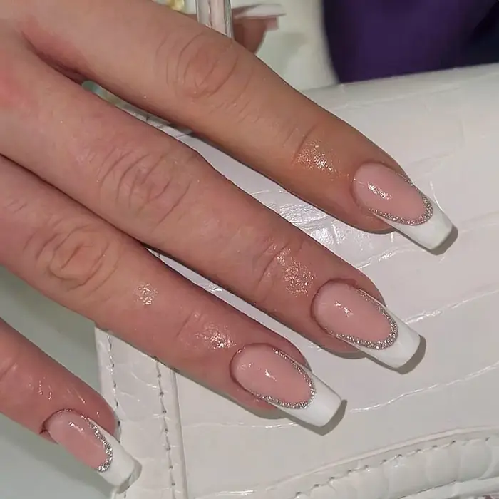 Faux ongles de ballerine française dégradés