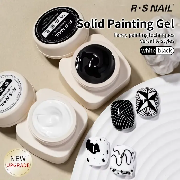 RS NAIL 5g peinture Gel vernis à ongles noir blanc
