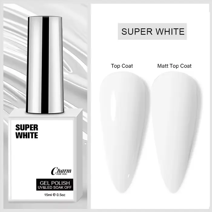 Vernis à ongles Gel classique de 15ml, vernis noir vibrant, nuances blanches et rouges, facile à tre
