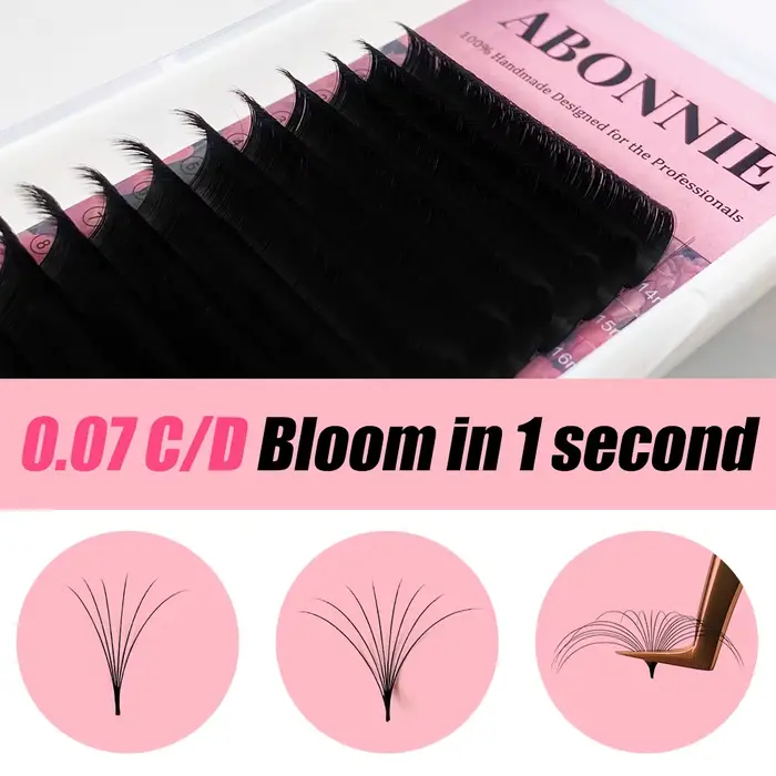 ABONNIE C CC D DD Curl Volume ventilateurs auto-ventilateur Extensions de cils floraison cils 0.03 0
