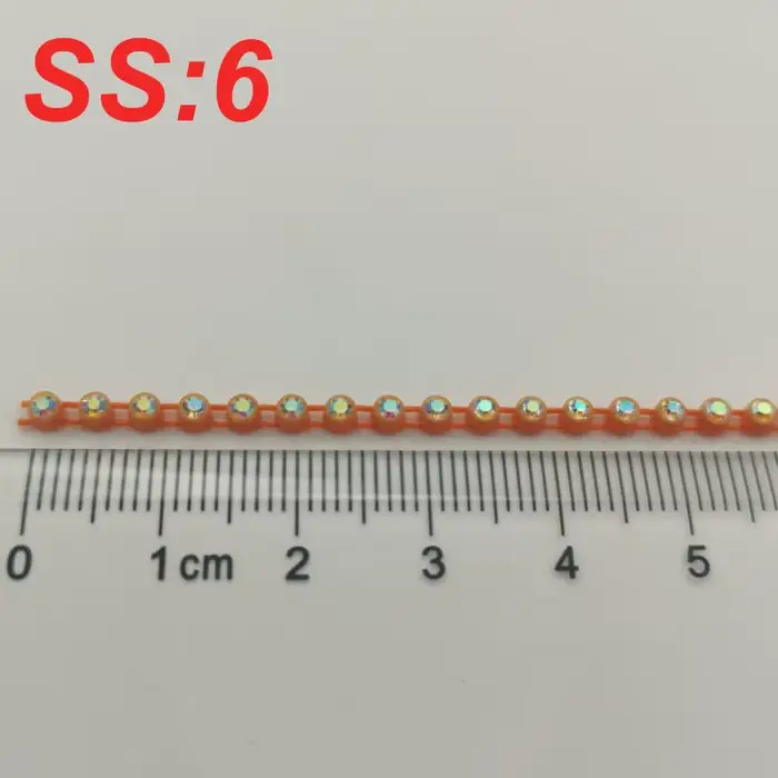 Prix de gros SS6 Strass garnitures bande AB cristal 10Yards Strass