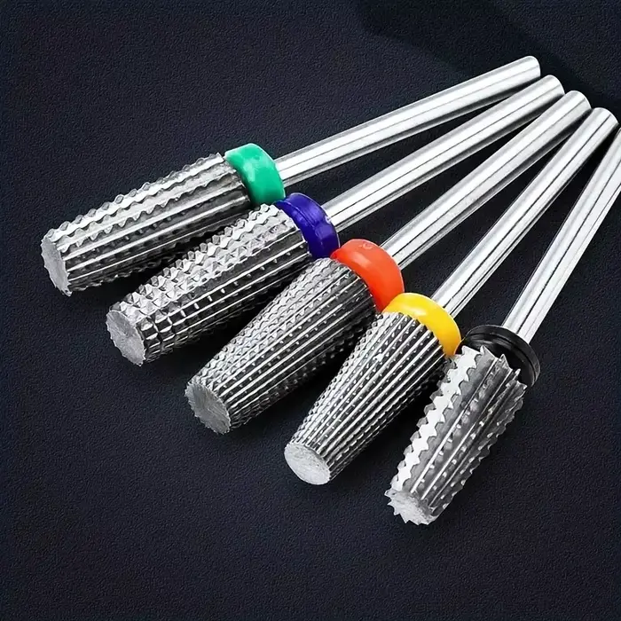 Foret à ongles en céramique 5 en 1, pour perceuse électrique, fraise à tige de 3/32 pouces, retrait 
