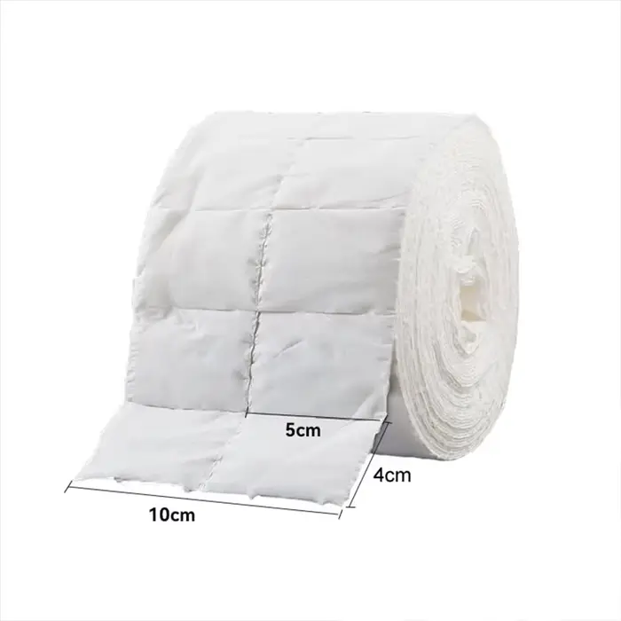 300 pièces/rouleau dissolvant de vernis à ongles tampons de coton blanc déchiré non pelucheux lingettes