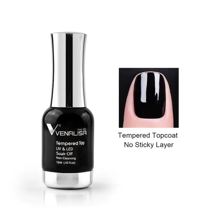 Venalisa 12ml TPO gratuit diamant couche de finition fourniture Nail Art émail Gel vernis à ongles brillant paillettes