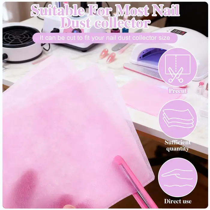 100 pièces Nail Art collecteur de poussière filtre papier ongles collecteur de poussière filtre filtres à poussière jetables pour la plupart des ongles poussière aspirateur Machine